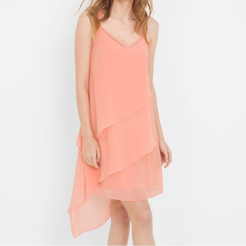 White House black market asymmetric tiered dress